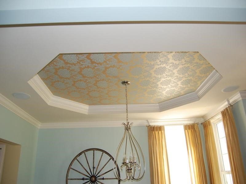 Ceiling Design With Wallpaper