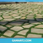 چمن مصنوعی بین سنگ