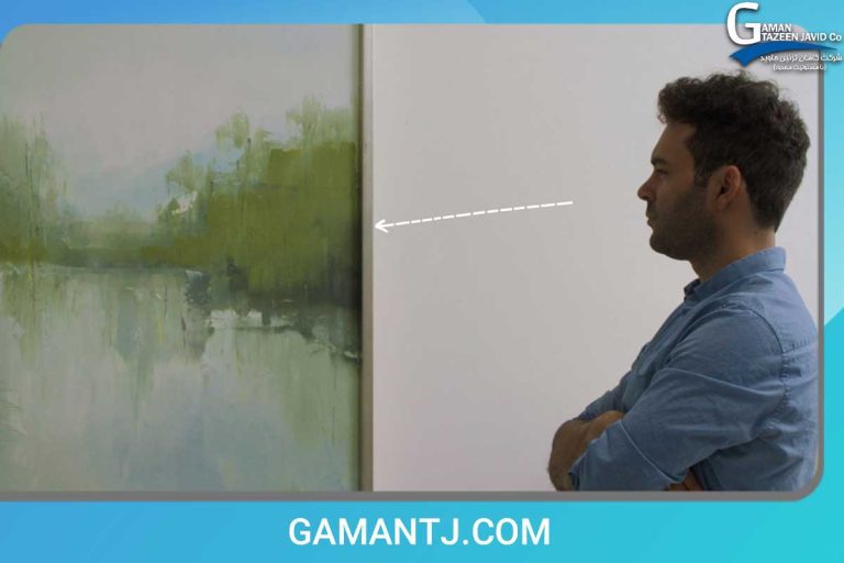 نصب پوستر دیواری روی رنگ روغن