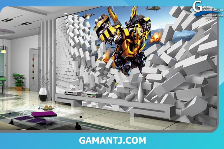 نصب پوستر دیواری روی گچ