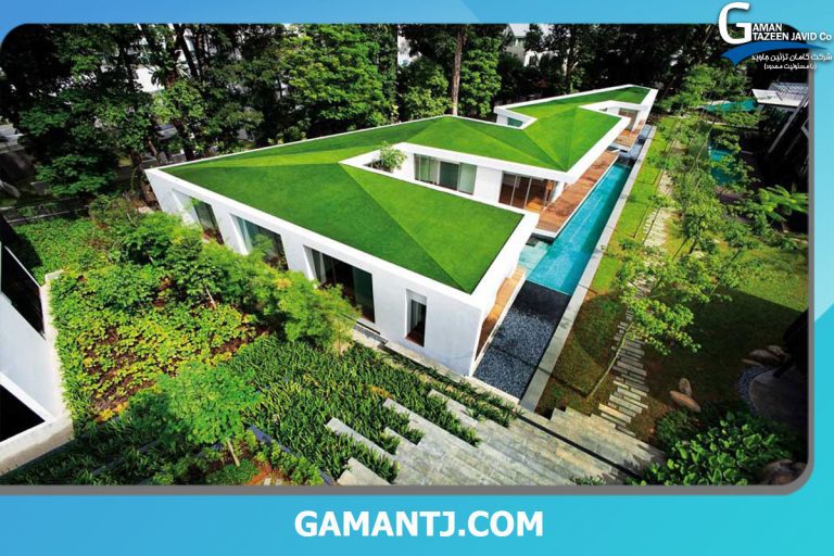 طراحی چمن مصنوعی پشت بام