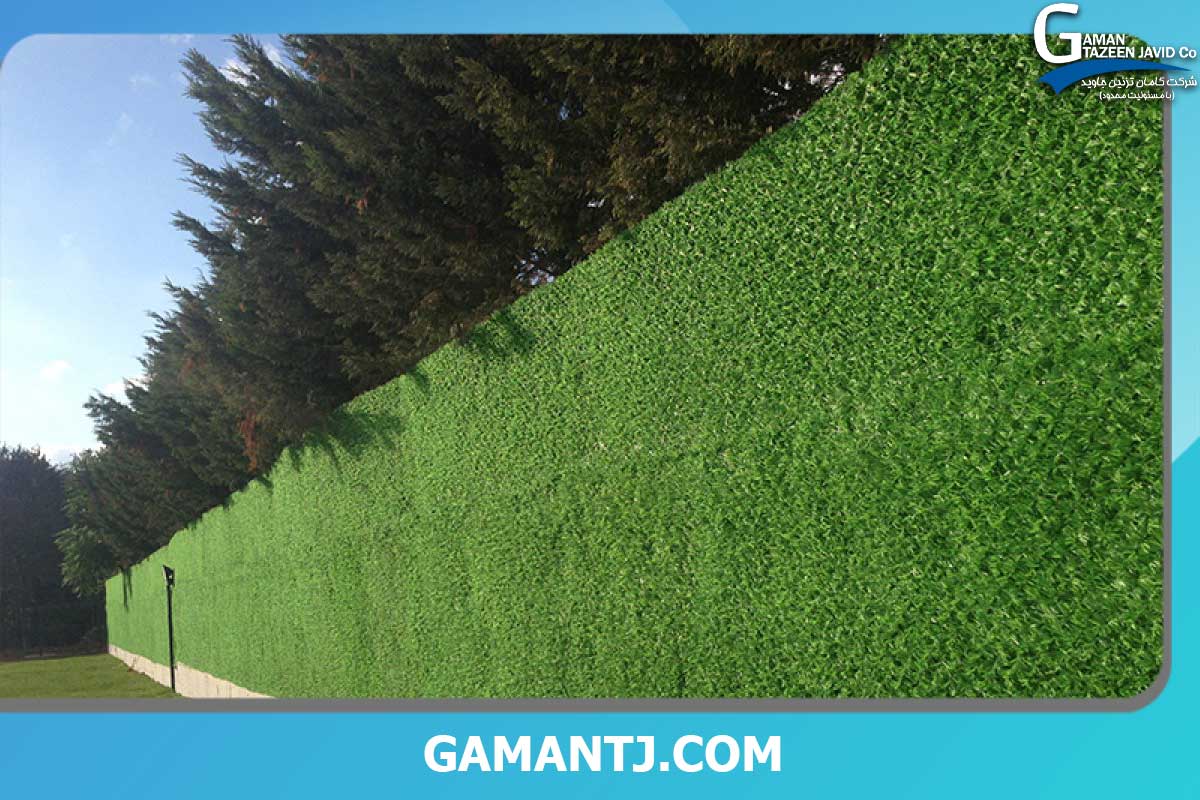 دیوار سبز با چمن مصنوعی