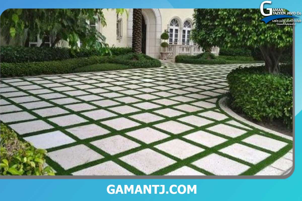 طریقه نصب چمن مصنوعی روی موزاییک و بین موزاییک 1 طریقه نصب چمن مصنوعی روی موزاییک و بین موزاییک