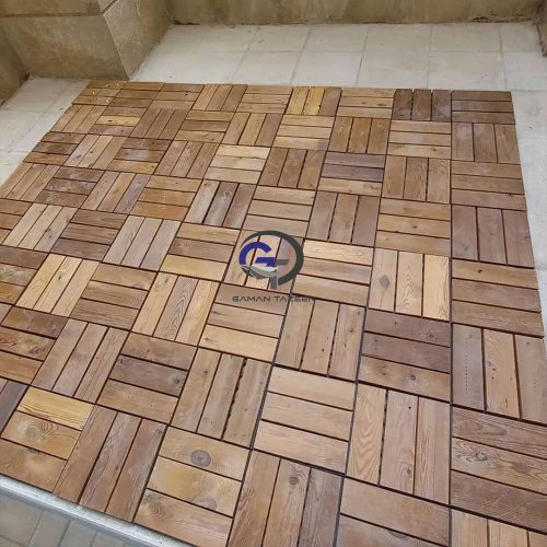 تایل ترمووود سه ردیف چوب ضد آب گامان تزیین