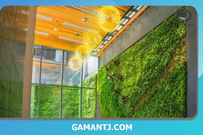نورپردازی دیوار سبز