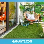 تزیین تراس با چمن مصنوعی
