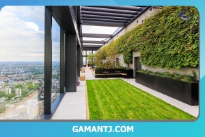 یک باغ عمودی بر روی دیوار بام سبز