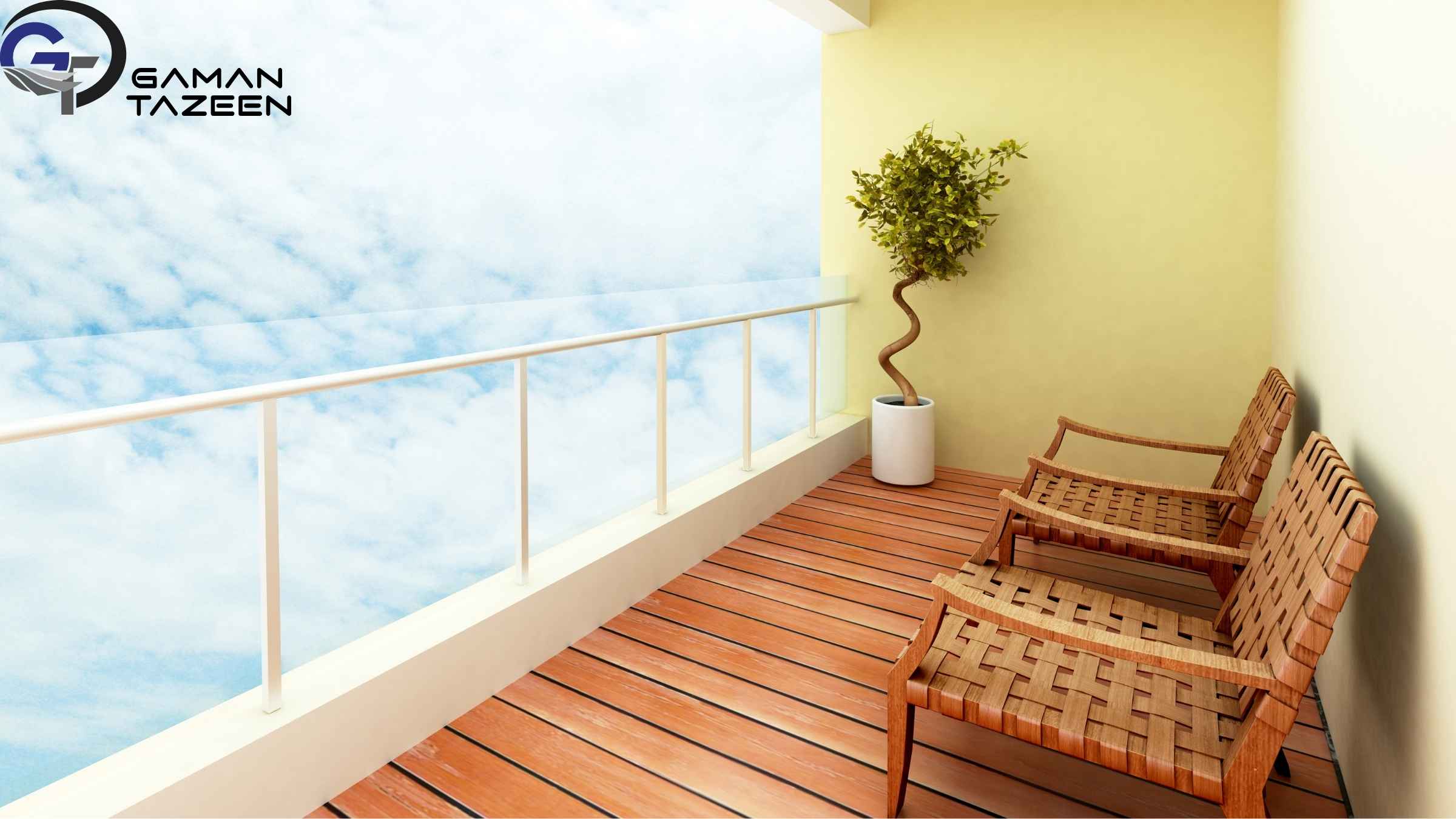 مراحل اصولی تزیین بالکن با چوب