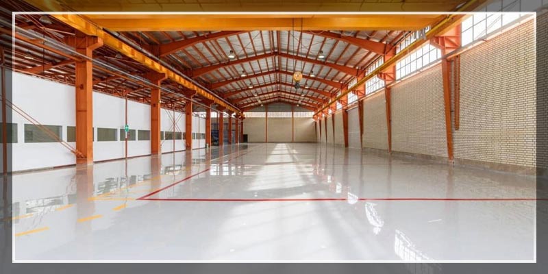 یک نمونه سوله صنعتی با کف پوش اپوکسی