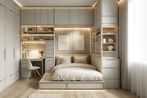 اصول چیدمان اتاق خواب کوچک